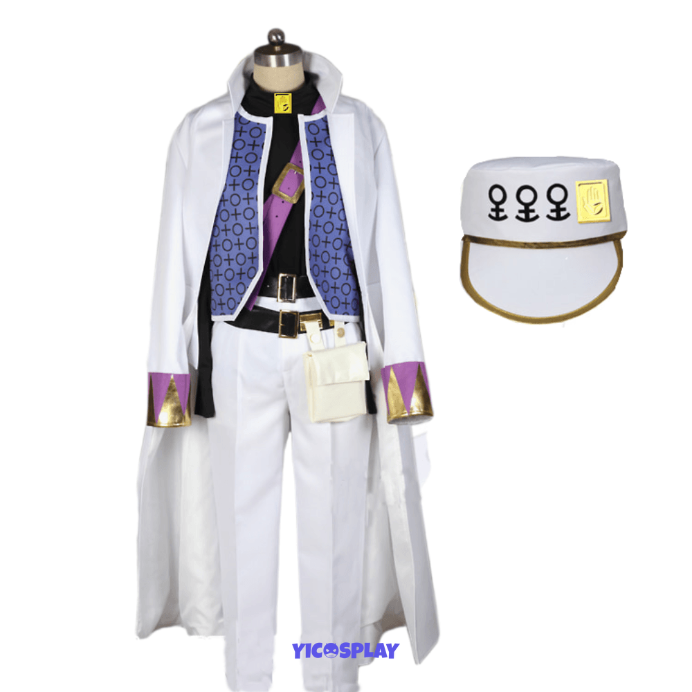 Jojos Bizarre Adventure Jotaro Kujo White Cosplay Outfit Yicosplay