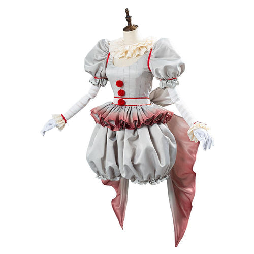 Pennywise Female Cosplay Costumes for Halloween The Clown Dresses From Yicosplay