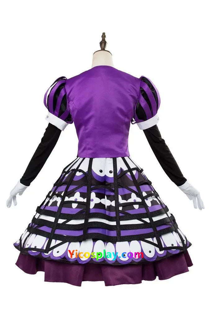 Minnie Mouse Outfit Dress Halloween Cosplay Costume Purple From Yicosplay