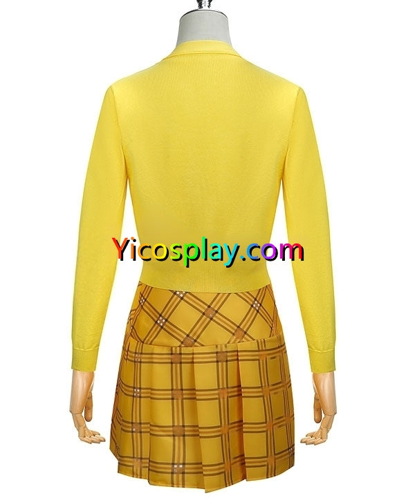 Cher Horowitz Halloween Costume Yellow Outfit Clueless From Yicosplay