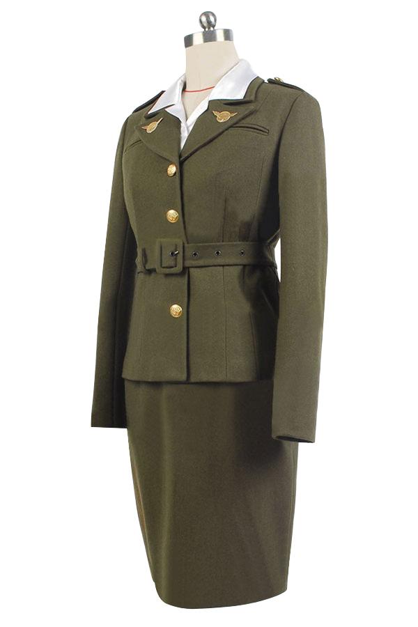 Agent Peggy Carter Military Cosplay Uniform Costume From Yicosplay