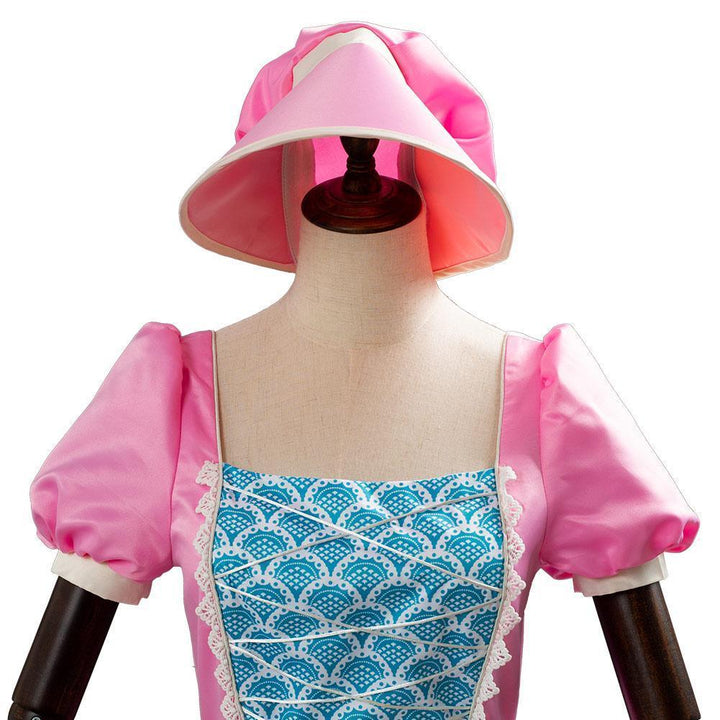 Bo Peep Pink Puff Sleeves Dress Cosplay Costume From Yicosplay