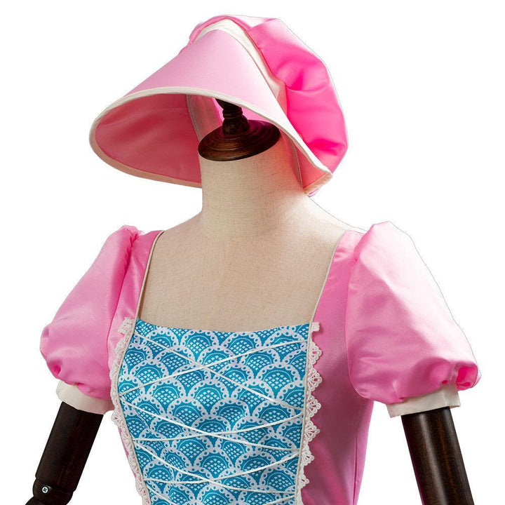 Bo Peep Pink Puff Sleeves Dress Cosplay Costume From Yicosplay