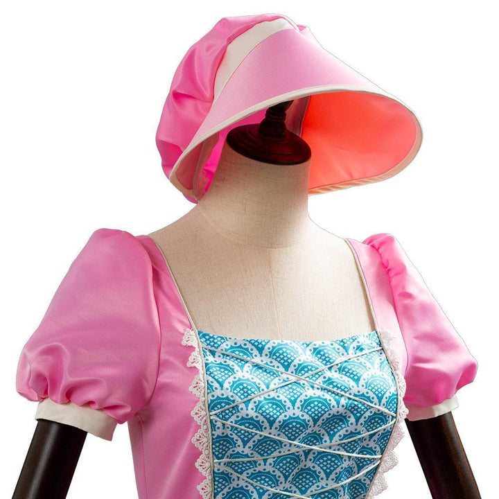 Bo Peep Pink Puff Sleeves Dress Cosplay Costume From Yicosplay