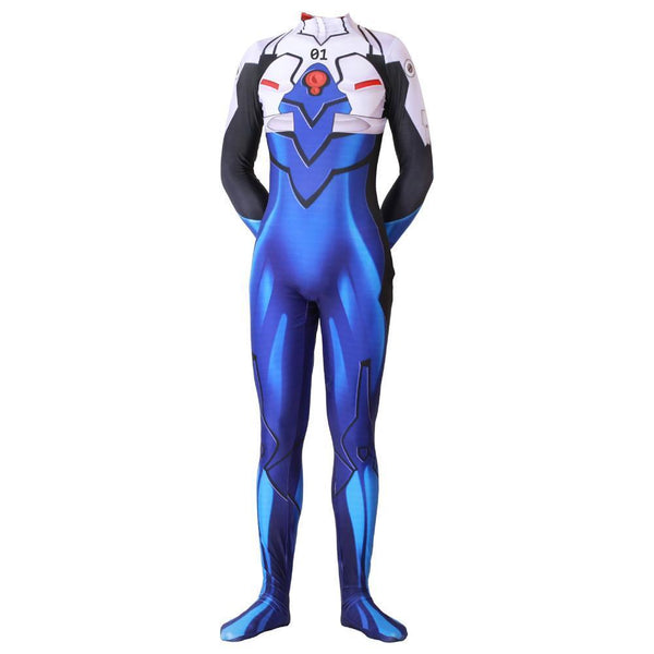 Adult Spandex Neon Geneis Evangelion EVA Ikari Shinji Cosplay Costumes Halloween Zentai Bodysuits Jumpsuit From Yicosplay