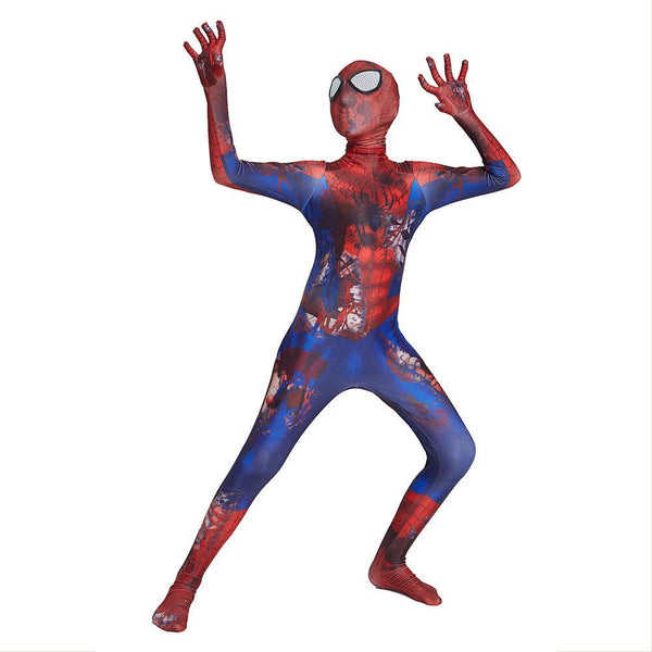 Kids Spiderman Skull Suit Cosplay Spandex Full Bodysuit Latex Zentai From Yicosplay