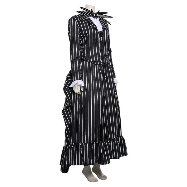 Women's Jack Skellington Halloween Costume Nightmare Before Christmas Outfit From Yicosplay