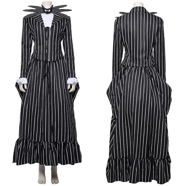 Women's Jack Skellington Halloween Costume Nightmare Before Christmas Outfit From Yicosplay