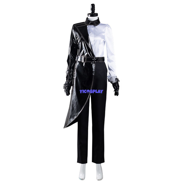 Cruella Black White Shirt Coat Pants Outfits Halloween Carnival Suit Cosplay Costume From Yicosplay