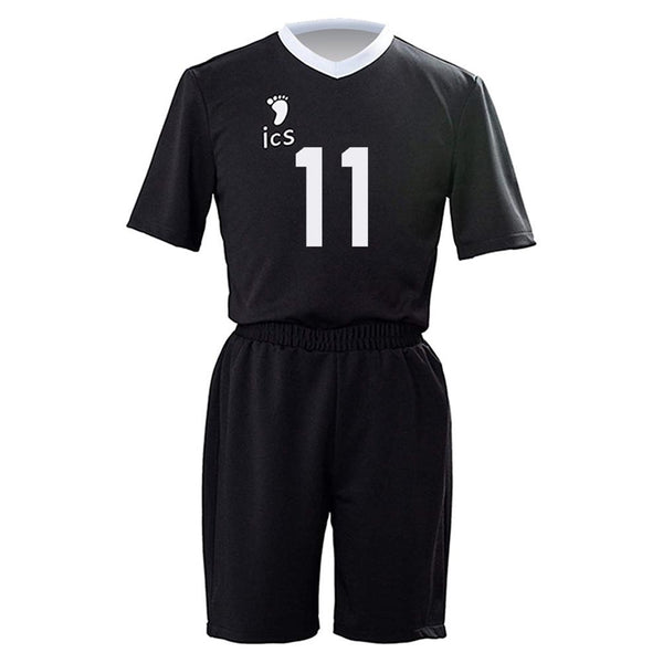 Unisex Haikyuu!! Inarizaki High School Volleyball Club Team Uniform Osamu Miya Cosplay Short Sleeve Top + Shorts Sets From Yicosplay