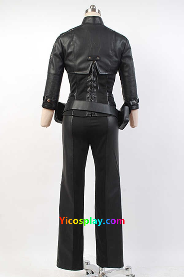 Black Canary Sara Lance Cosplay Costume Artificial Leather Outfit From Yicosplay