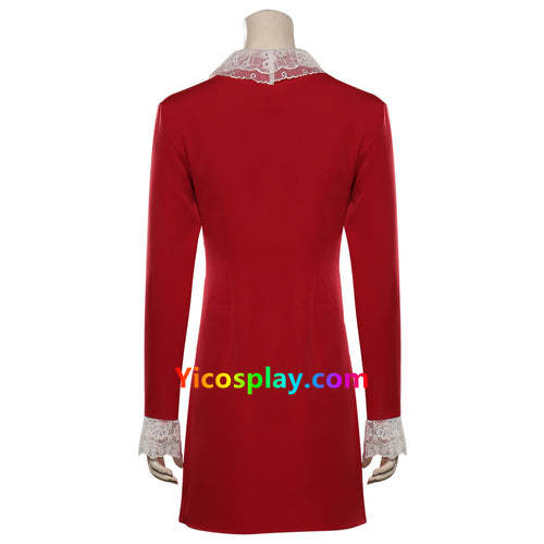 Chilling Adventures of Sabrina Spellman Cosplay Costume Red Dress Outfit From Yicosplay