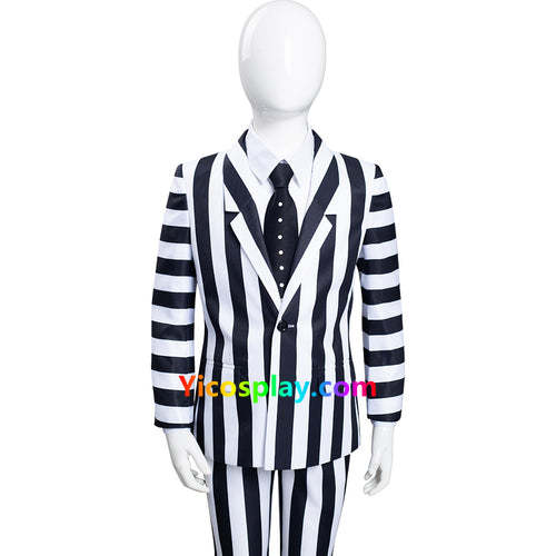 Beetlejuice Kids Children Striped Uniform Pants Halloween Suit Cosplay Costume From Yicosplay