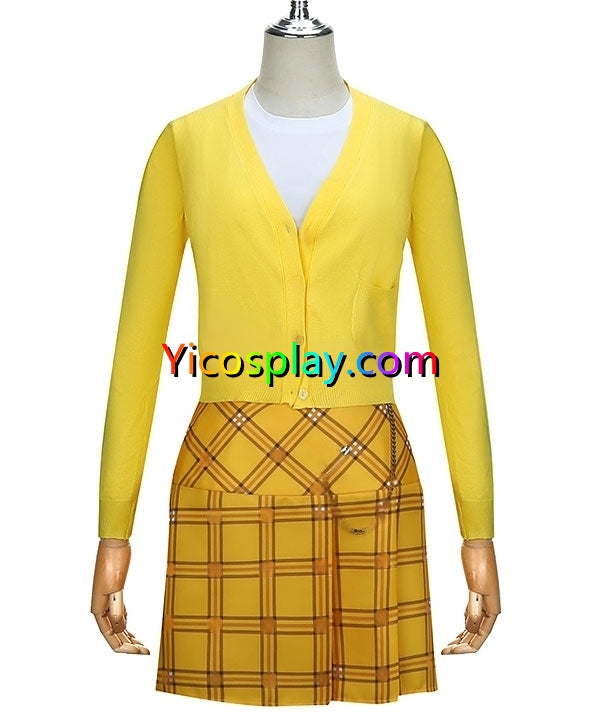 Cher Horowitz Halloween Costume Yellow Outfit Clueless From Yicosplay