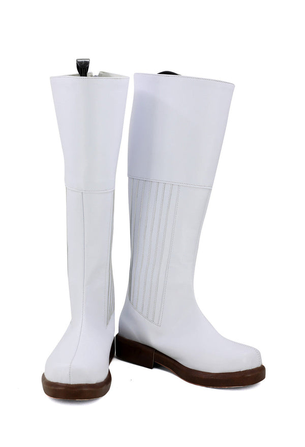Star Wars Princess Leia Organa Solo White Cosplay Boots From Yicosplay