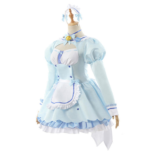 Nekopara Chocola/Vanilla Blue Maid Dress Cosplay Costume From Yicosplay