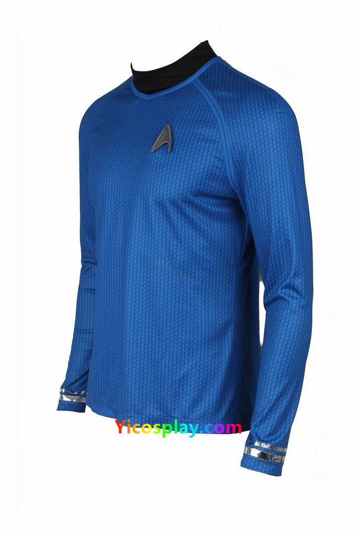 Star Trek Blue Cosplay T-Shirt Costume Uniform From Yicosplay