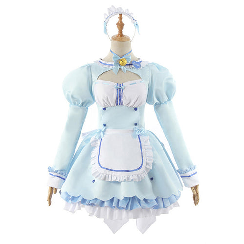 Nekopara Chocola/Vanilla Blue Maid Dress Cosplay Costume From Yicosplay