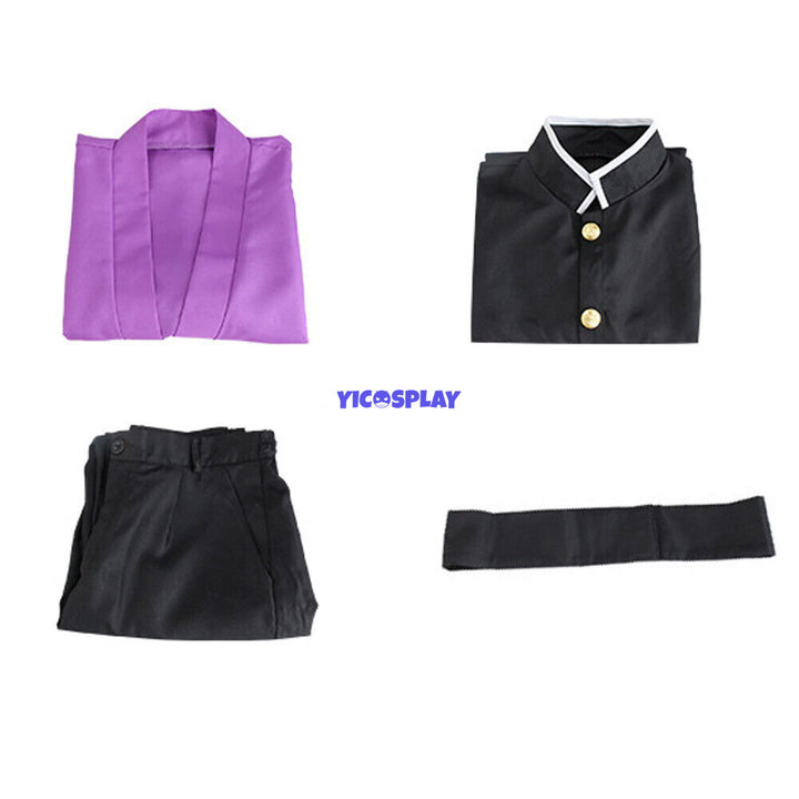 Genya Shinazugawa Demon Slayer Cosplay Costume Halloween Suit From Yicosplay