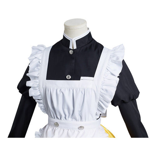 Demon Slayer Agatsuma Zenitsu Maid Halloween Dress Cosplay Costume From Yicosplay