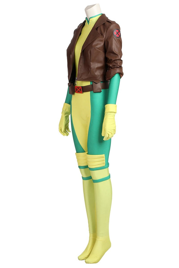 X Men Rogue Green And Yellow Halloween Outfit Cosplay Costume From Yicosplay