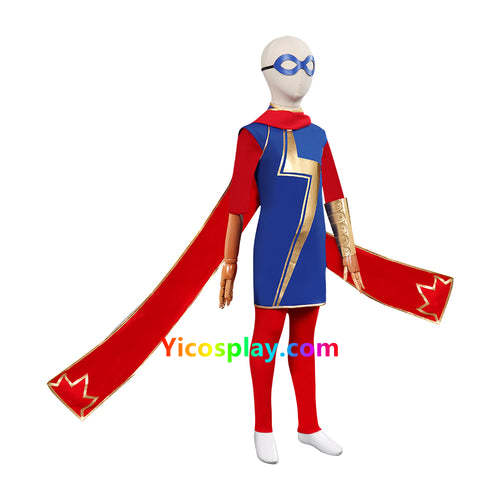 Kids Children 2022 Kamala Khan Cosplay Costume Halloween Outfits Suit From Yicosplay