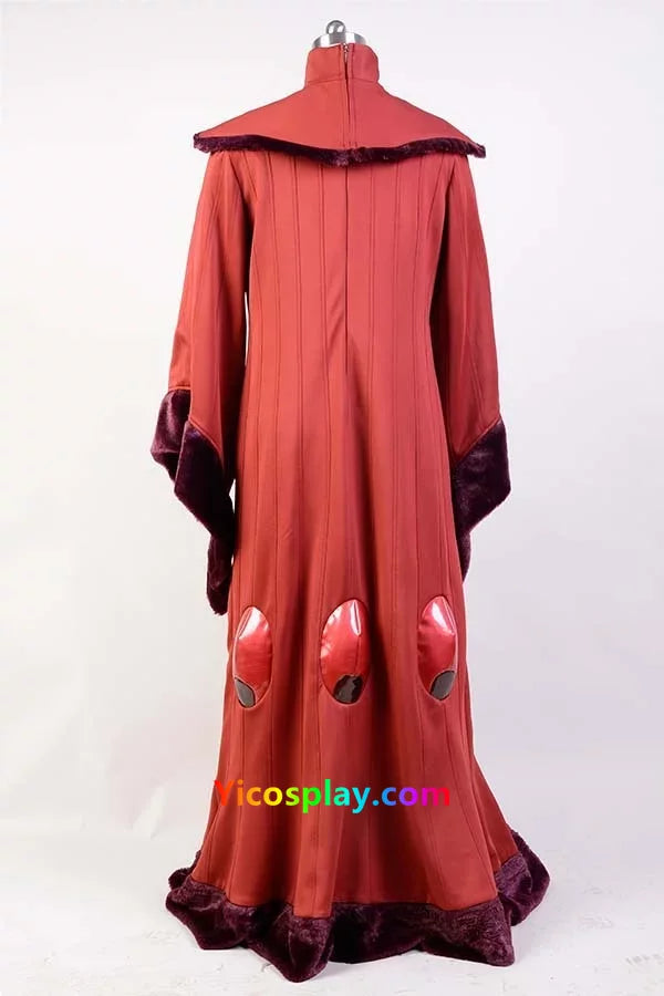 Star Wars The Phantom Menace Padme Amidala Red Dress Cosplay Costume From Yicosplay