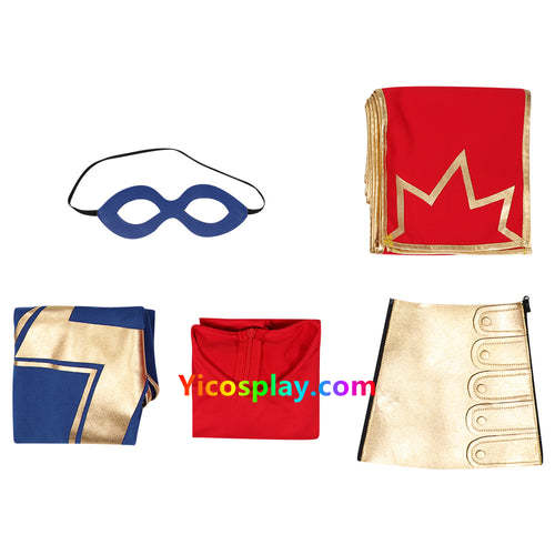 Kids Children 2022 Kamala Khan Cosplay Costume Halloween Outfits Suit From Yicosplay