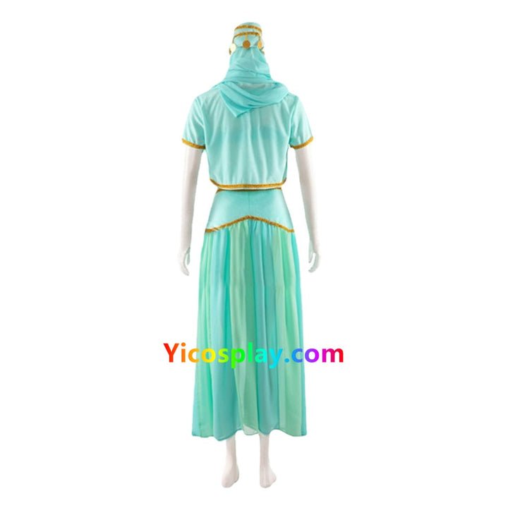 I Dream of Jeannie Evil Sister Womens Green Halloween Costume Dress Outfit for Sale From Yicosplay