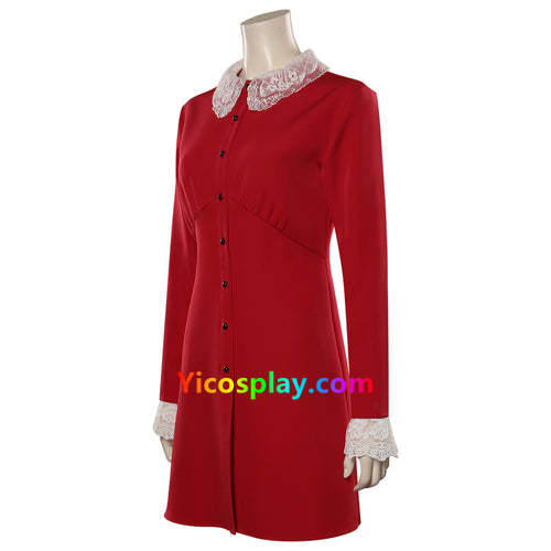 Chilling Adventures of Sabrina Spellman Cosplay Costume Red Dress Outfit From Yicosplay