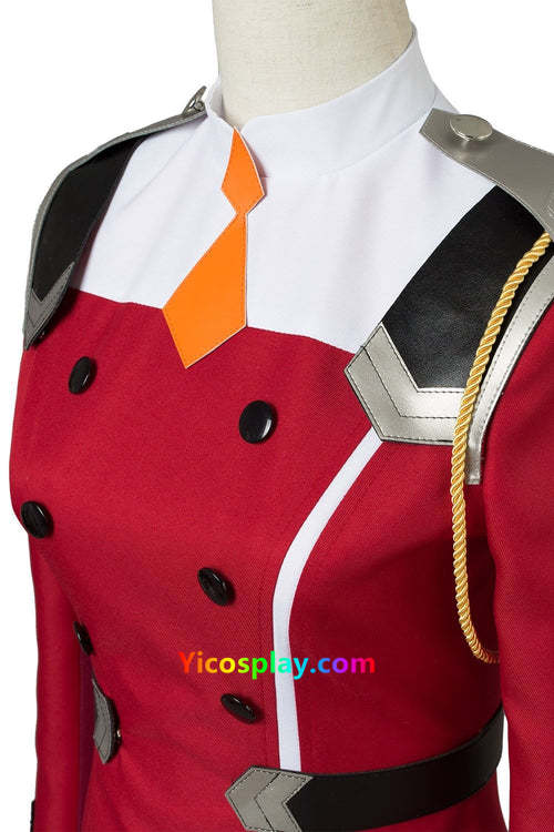 Darling In The Franxx Zero Two Code 002 Red Uniform Dress Cosplay Costume From Yicosplay