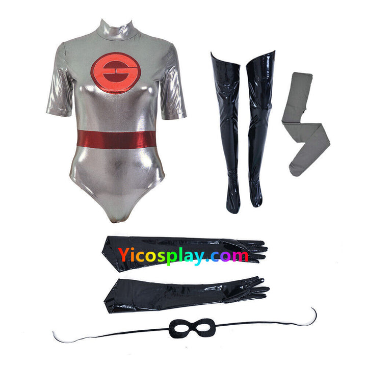 Latex Adult Mrs Incredible Elastigirl Helen Parr White Cosplay Halloween Costume Suit From Yicosplay