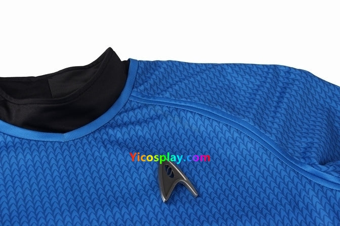 Star Trek Blue Cosplay T-Shirt Costume Uniform From Yicosplay