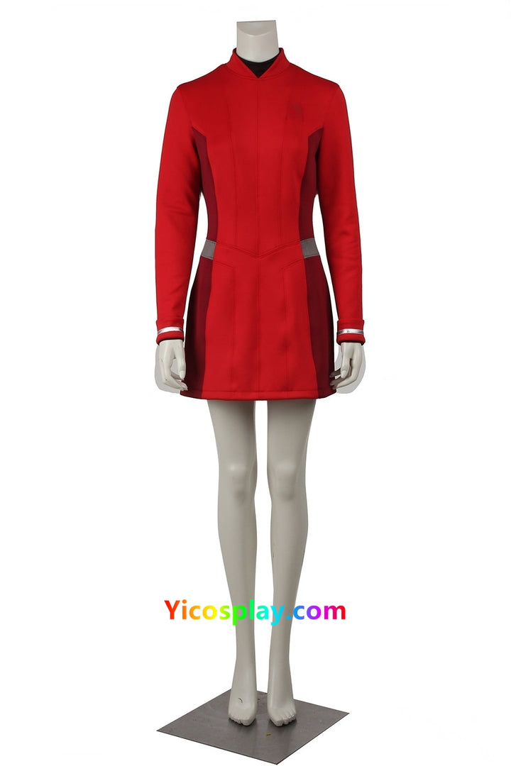 Star Trek Beyond Woman Uhura blue Cosplay Costume Jacket Red From Yicosplay