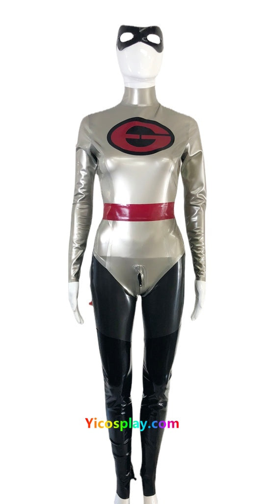 Latex Adult Mrs Incredible Elastigirl Helen Parr White Cosplay Halloween Costume Suit From Yicosplay