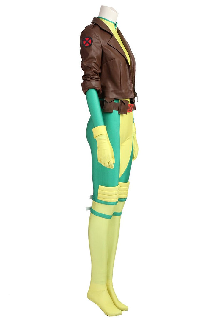 X Men Rogue Green And Yellow Halloween Outfit Cosplay Costume From Yicosplay