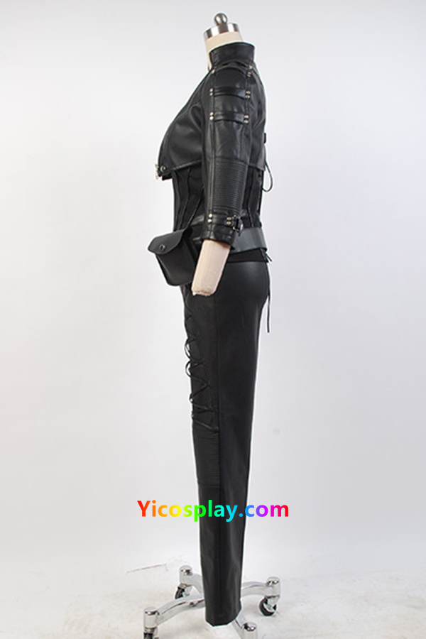 Black Canary Sara Lance Cosplay Costume Artificial Leather Outfit From Yicosplay