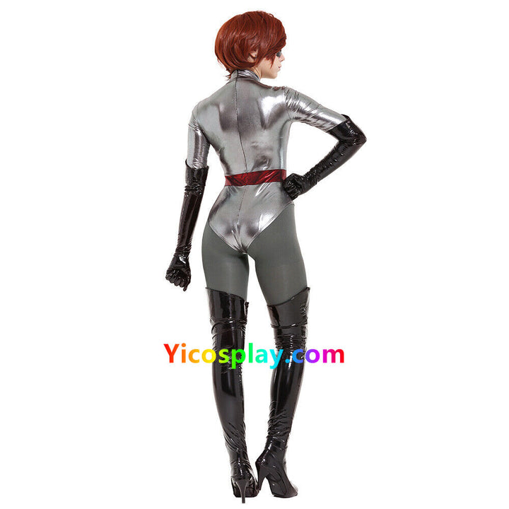 Latex Adult Mrs Incredible Elastigirl Helen Parr White Cosplay Halloween Costume Suit From Yicosplay