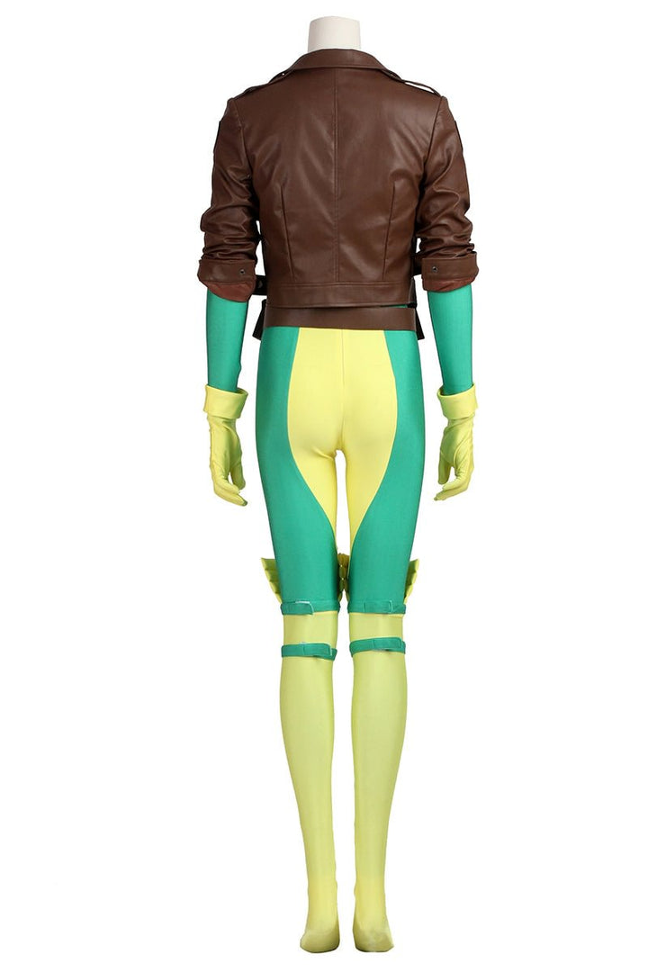 X Men Rogue Green And Yellow Halloween Outfit Cosplay Costume From Yicosplay