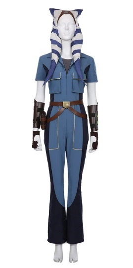 Ahsoka Tano Blue Mechanic Outfit Cosplay Costume From Yicosplay