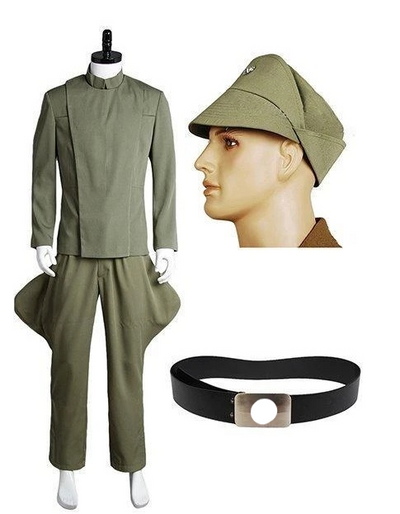 Star Wars Imperial Officer Olive Green Costume Hat Belt From Yicosplay