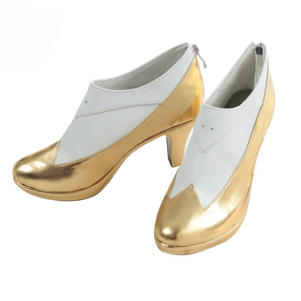 League of Legends LOL Star Guardian Ahri Golden White Cosplay Shoes From Yicosplay