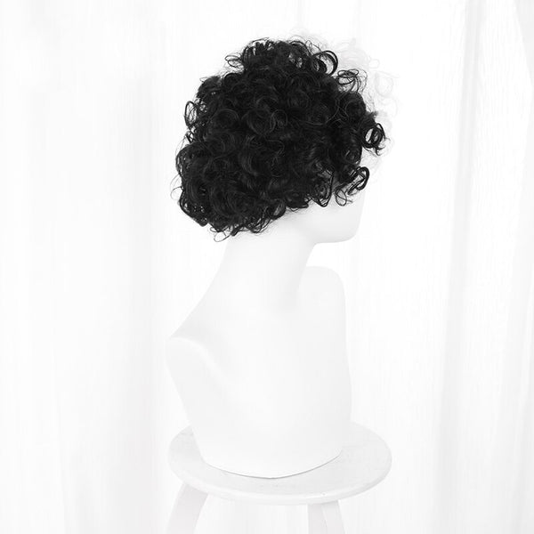 Cruella De Vil Short Curly Black White Hair Deville Dalmations Cosplay Wig From Yicosplay