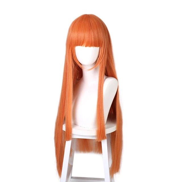 Persona 5 Futaba Sakura Orange 90cm Long Cosplay Wig From Yicosplay