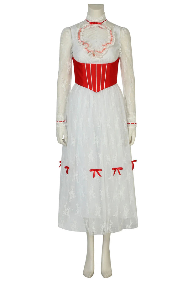 Mary Poppins Jolly Holiday White Dress Cosplay Costume From Yicosplay