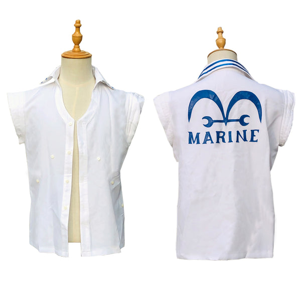 Adults Ace Marine One Piece Cosplay Costume Portgas D. Ace White Outfit From Yicosplay