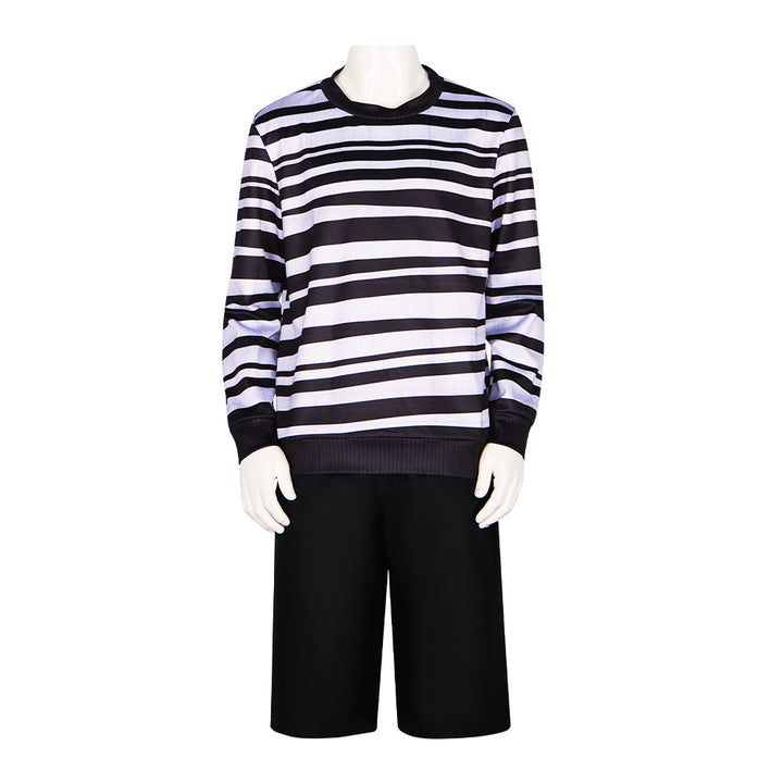 Adult Pugsley Addams Halloween Costume Cosplay Shirt From Yicosplay