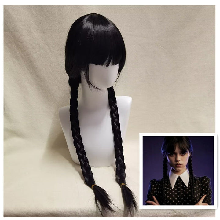 Wednesday Addams Black Cosplay Wig From Yicosplay