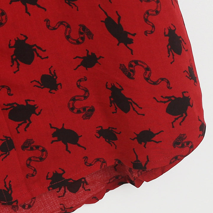 Beetle Red Button Up T Shirt Cosplay Costume From Yicosplay