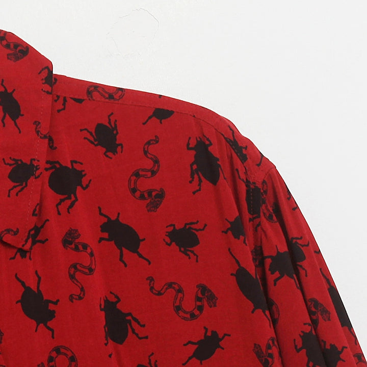 Beetle Red Button Up T Shirt Cosplay Costume From Yicosplay